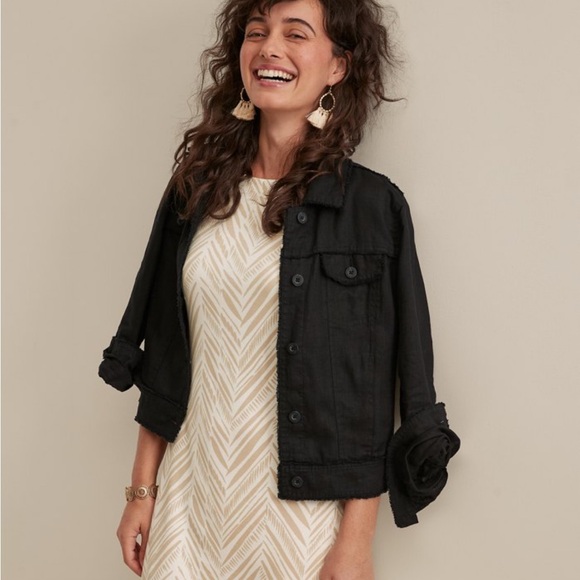 Tommy Bahama Two Palm Raw Edge Point Collar Jacket - Picture 3 of 16